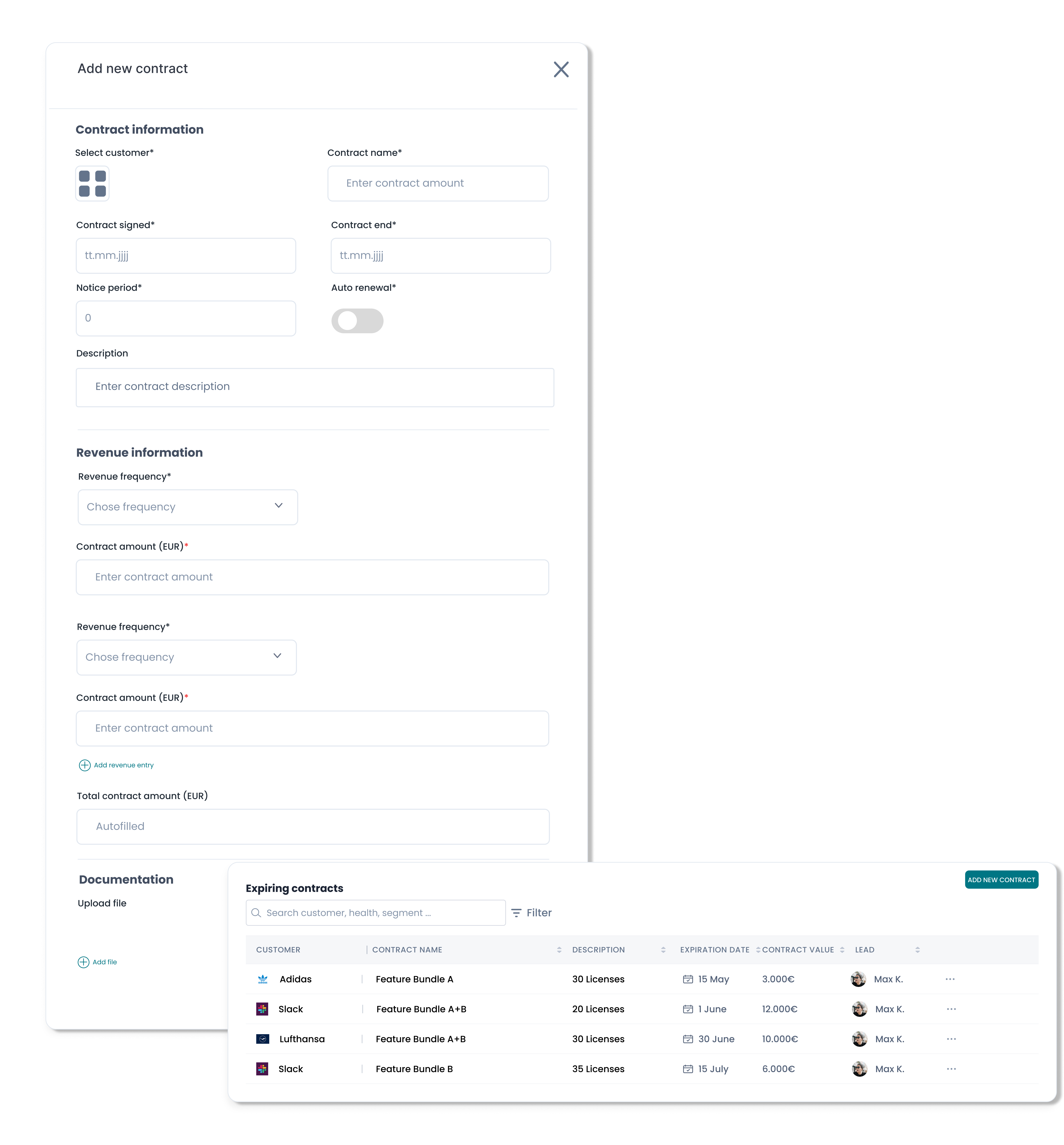 VENMATE revenue and contract management for customer success